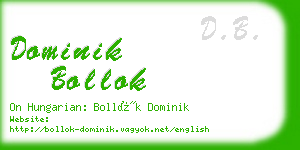 dominik bollok business card