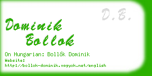 dominik bollok business card